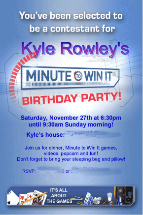 Birthday Party Games  Girls on 10 Year Old Boy S Birthday Idea   Minute To Win It  Party    Momof6