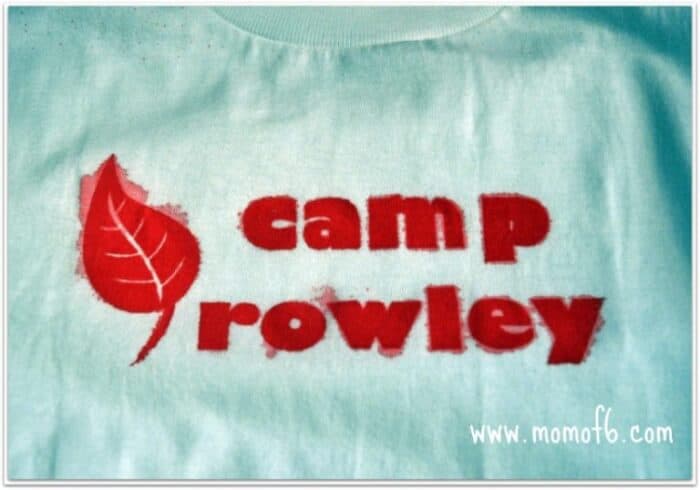 Summer Camp at Home Craft: Create Your Own Camp T Shirts!  MomOf6