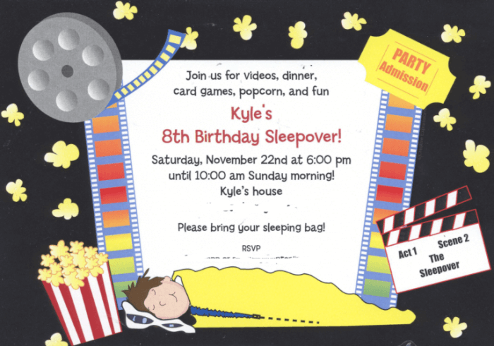 Party Invitations To Print At Home Sleep Over 4
