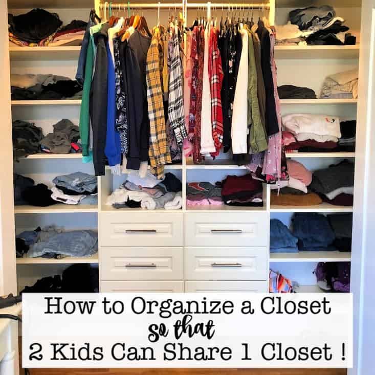 How To Organize Your Kids Closet so that Two Kids Can Share One Closet ...