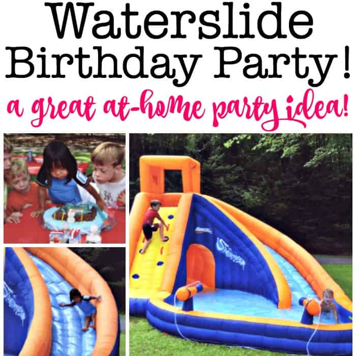 canvas onderpand boeket Waterslide Birthday Party! - MomOf6