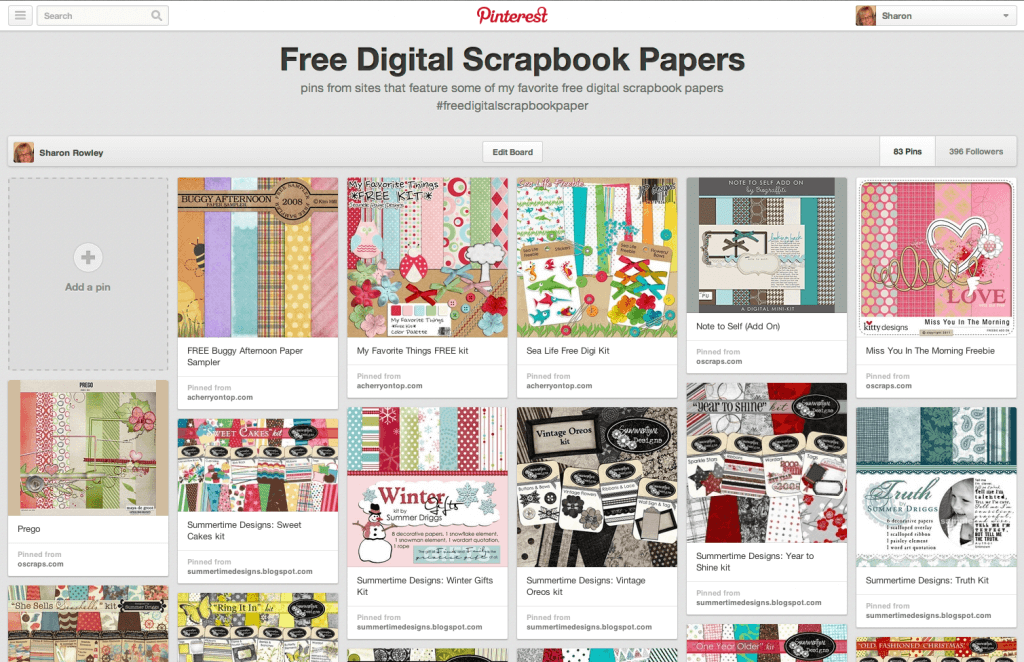 Pin Up Digital Papers, vintage scrapbook backgrounds designs