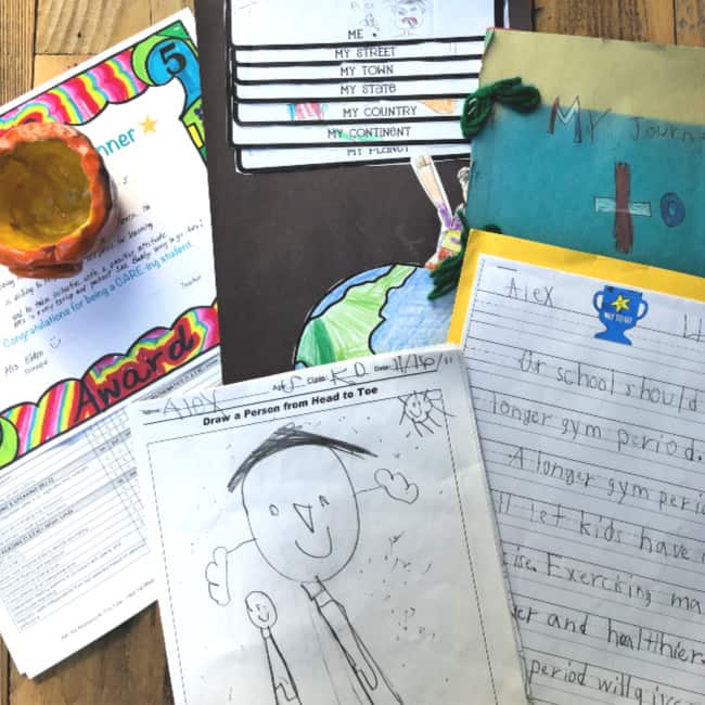 How to Store Kids Artwork, Report Cards, & School Projects - MomOf6