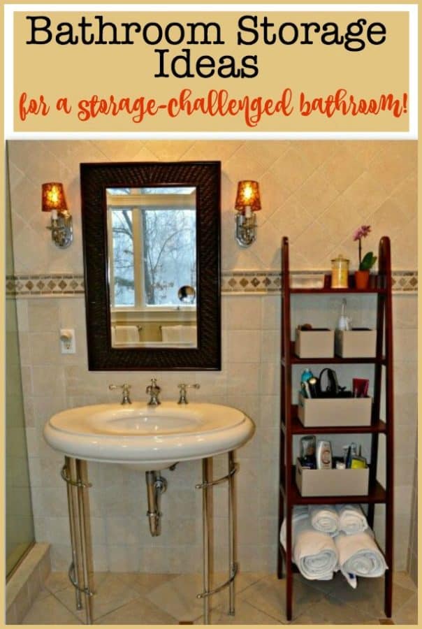 Pedestal Sink Storage and Organization Ideas - Use the Available Space