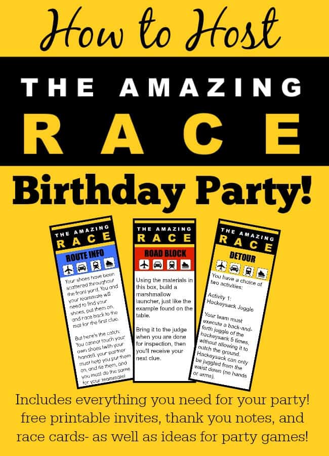 The Amazing Race Birthday Party Momof6