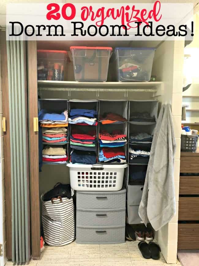 Dorm Room Checklist {free printable! } / 20+ Organized Dorm Room
